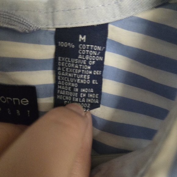 Liz Claiborne Liz Sport Women's Long Sleeve Button Up Top Size Medium - Picture 5 of 5